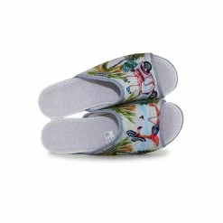 LA MAISON DE L'ESPADRILLE Chaussons Mules Pour Femme Les Flamants Roses (2042) 10 LA MAISON DE L'ESPADRILLE Chaussons Mules Pour Femme Les Flamants Roses (2042) -chaussures-confortables-femme-Soldes les flamants roses 4