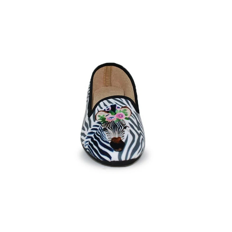 LA MAISON DE L'ESPADRILLE Chaussons Ballerines Pour Femme Zèbre (2017) 3 LA MAISON DE L'ESPADRILLE Chaussons Ballerines Pour Femme Zèbre (2017) – Image 3